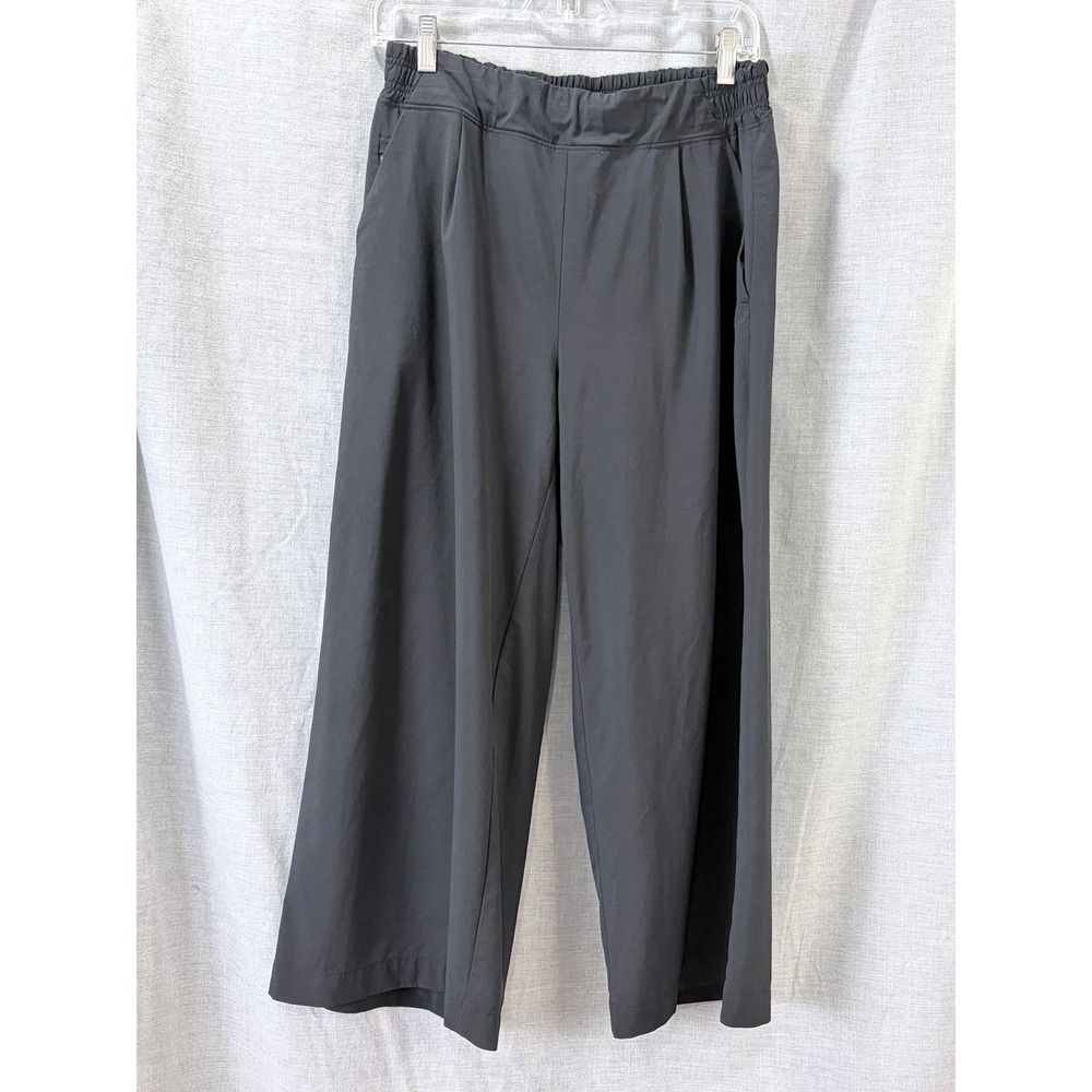 Athleta Brooklyn Wide Leg Crop Pant Black 8 Lightweight Trousers - Picture 5 of 13